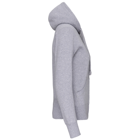 Sweat-shirt zippé capuche femme