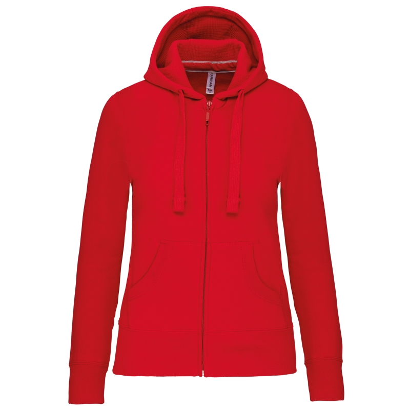 Sweat-shirt zippé capuche femme