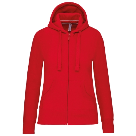 Sweat-shirt zippé capuche femme