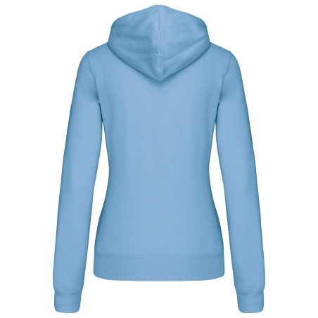 Sweat-shirt capuche contrastée femme