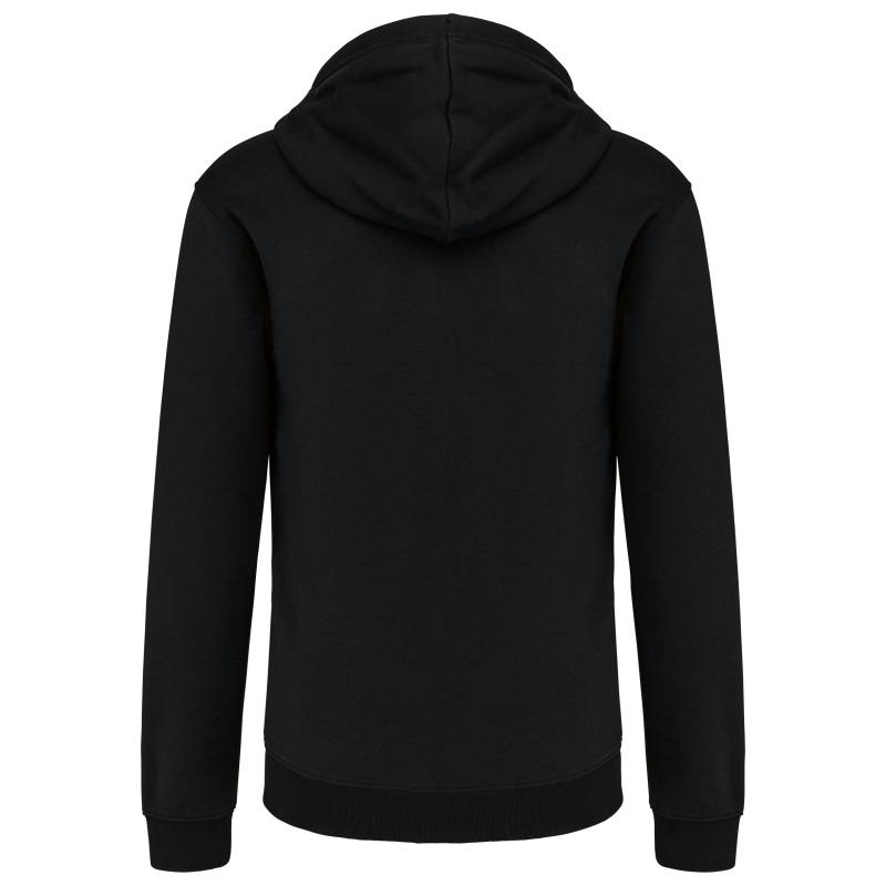 Sweat-shirt zippé capuche contrastée