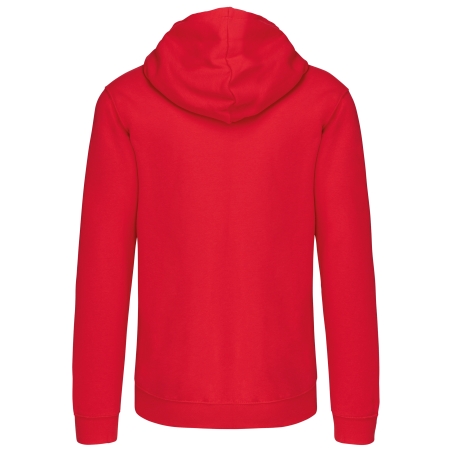Sweat-shirt zippé capuche contrastée