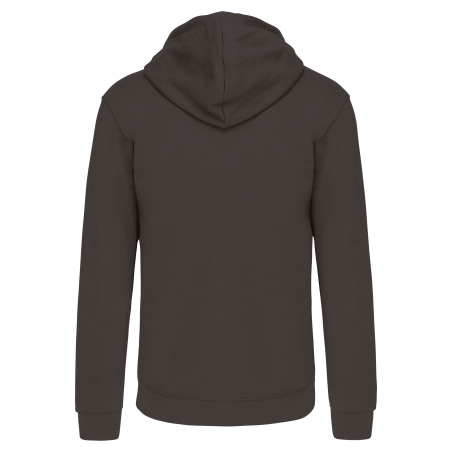 Sweat-shirt zippé capuche contrastée