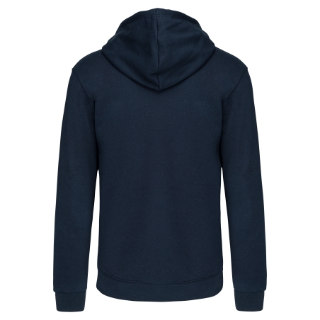 Sweat-shirt zippé capuche contrastée