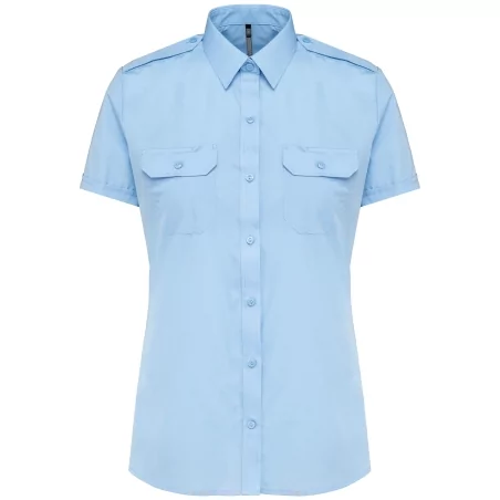 Chemise pilote manches courtes femme