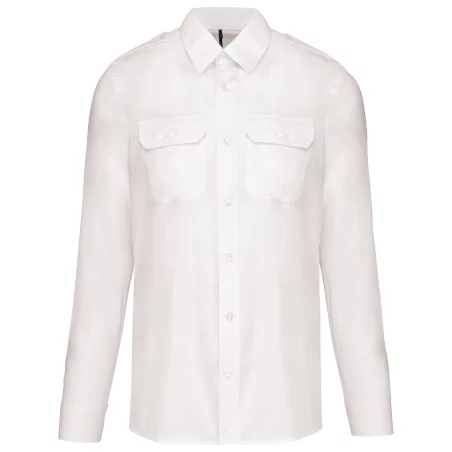 Chemise pilote manches longues homme