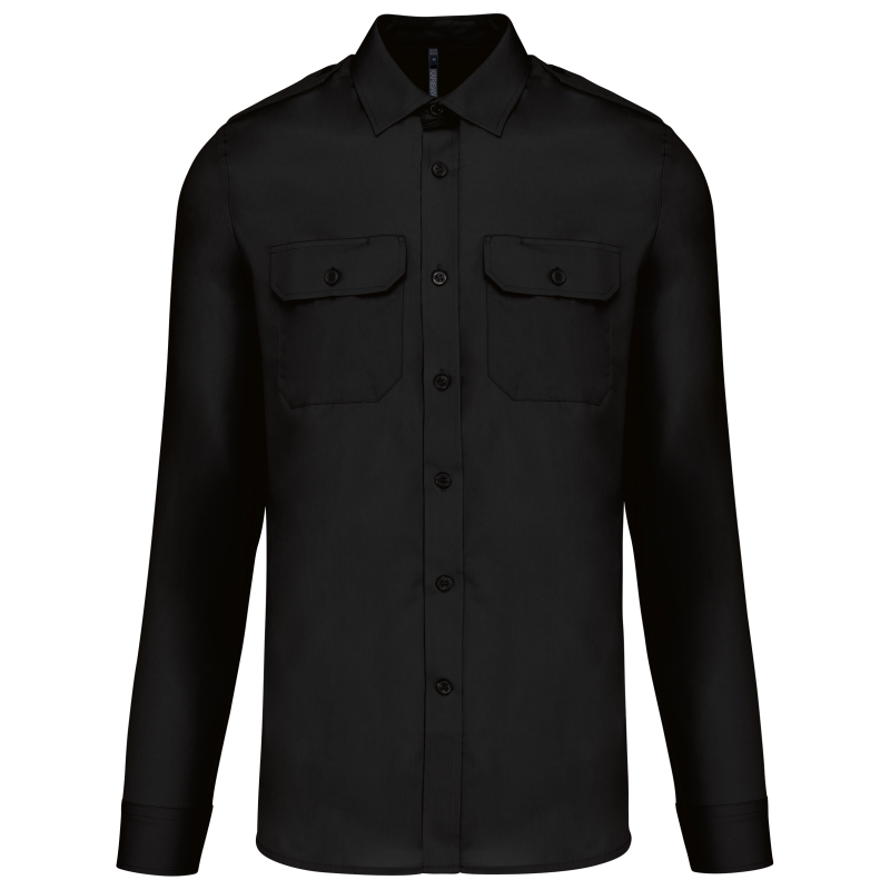 Chemise pilote manches longues homme