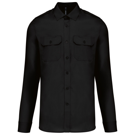Chemise pilote manches longues homme