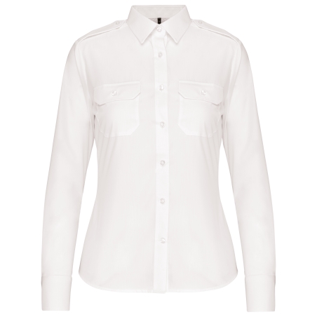 Chemise pilote manches longues femme