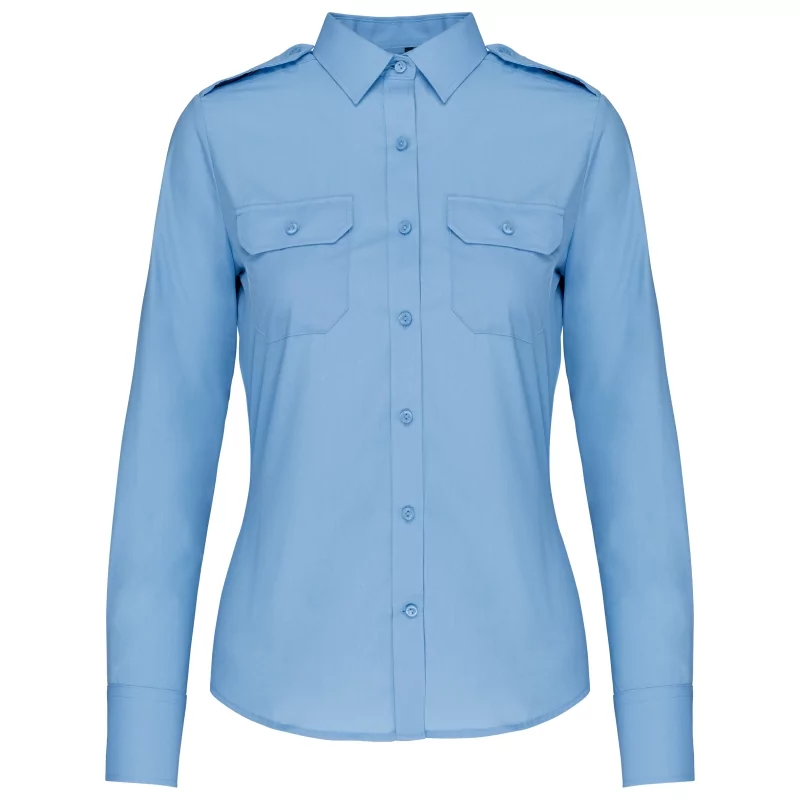 Chemise pilote manches longues femme