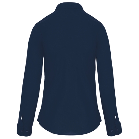 Chemise col mao manches longues femme