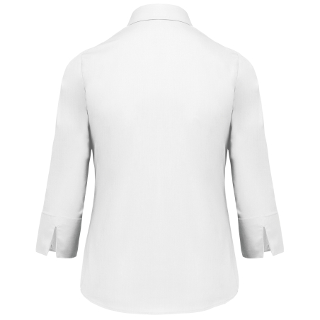 Chemise popeline polycoton manches 3/4 entretien facile femme