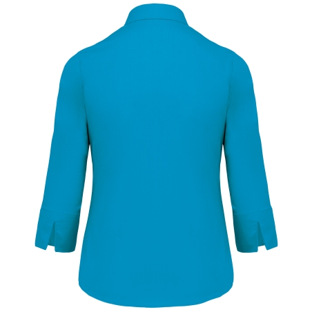 Chemise popeline polycoton manches 3/4 entretien facile femme