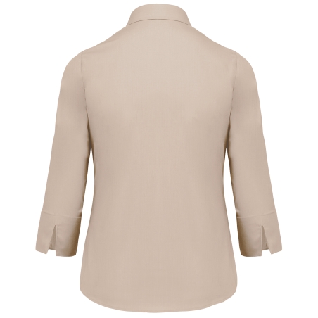 Chemise popeline polycoton manches 3/4 entretien facile femme