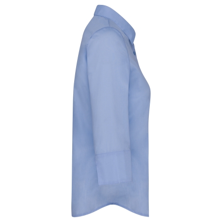 Chemise popeline polycoton manches 3/4 entretien facile femme