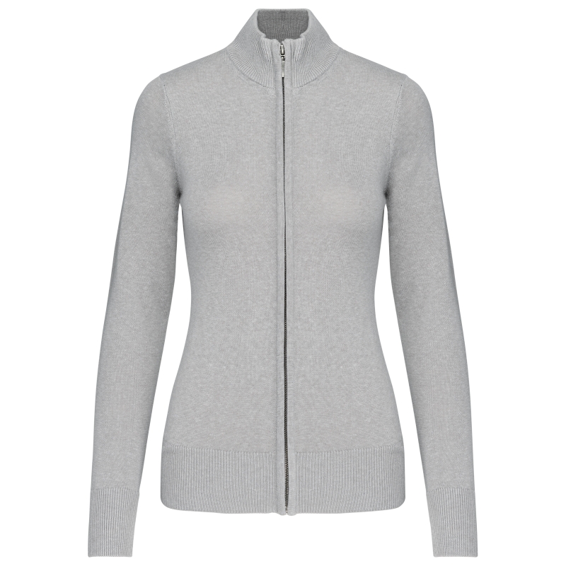 Cardigan zippé femme