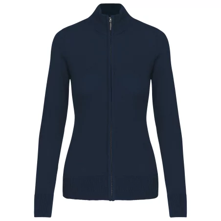 Cardigan zippé femme