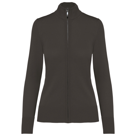 Cardigan zippé femme