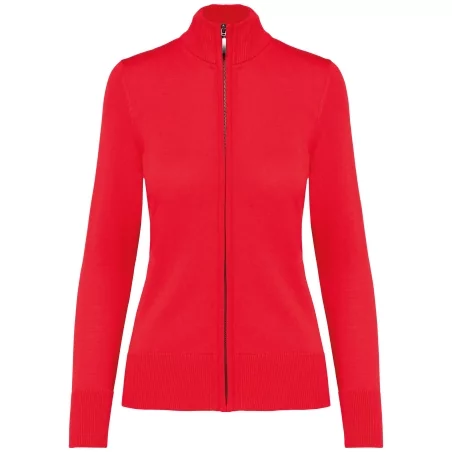 Cardigan zippé femme