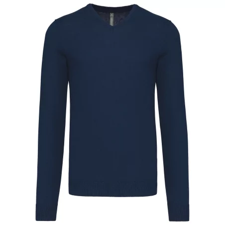 Pull col V homme