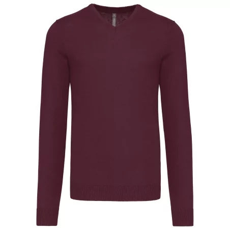 Pull col V homme