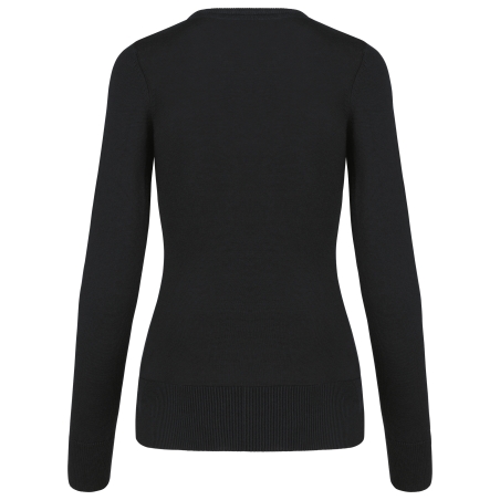 Pull col V femme