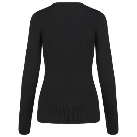 Pull col V femme