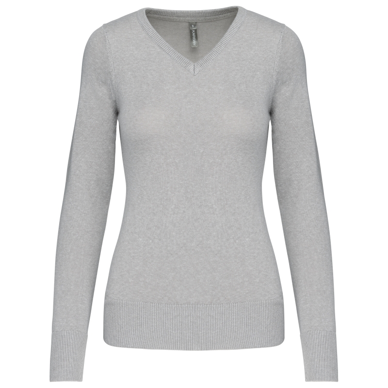Pull col V femme