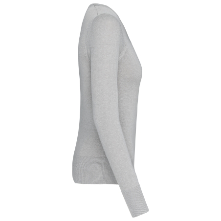 Pull col V femme