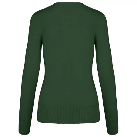 Pull col V femme