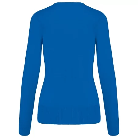 Pull col V femme