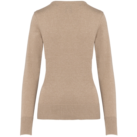 Pull col V femme