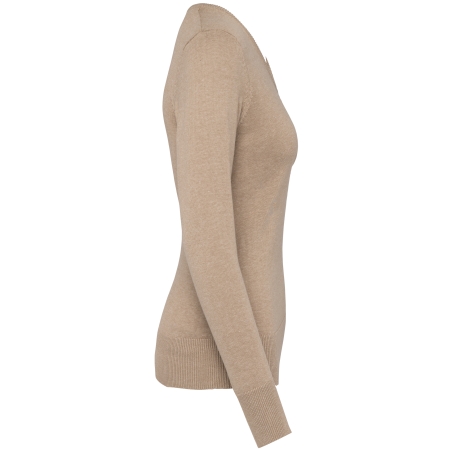 Pull col V femme