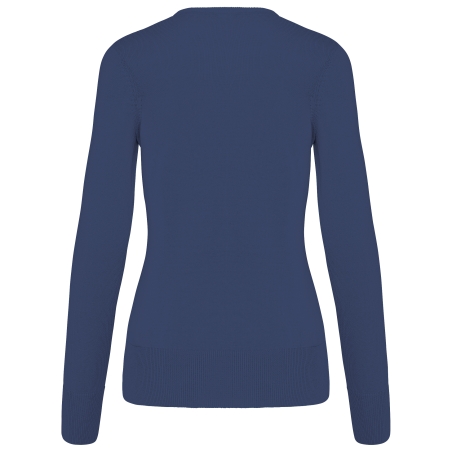 Pull col V femme