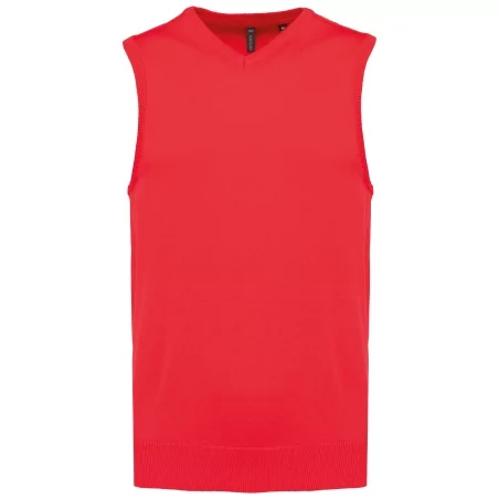 Pull col V sans manches
