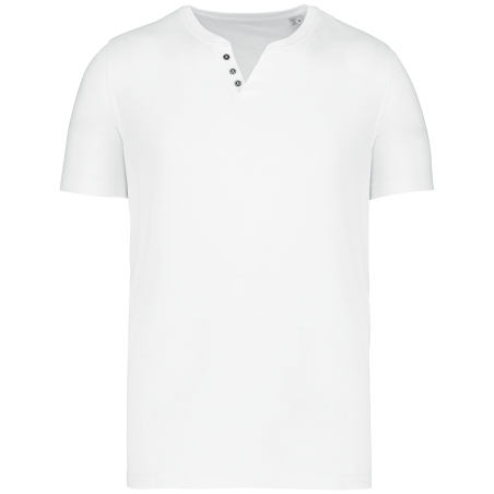 T-shirt écoresponsable henley manches courtes homme