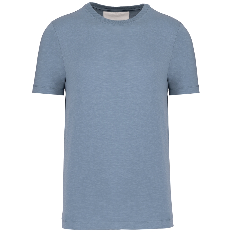 T-shirt slub écoresponsable col rond manches courtes homme