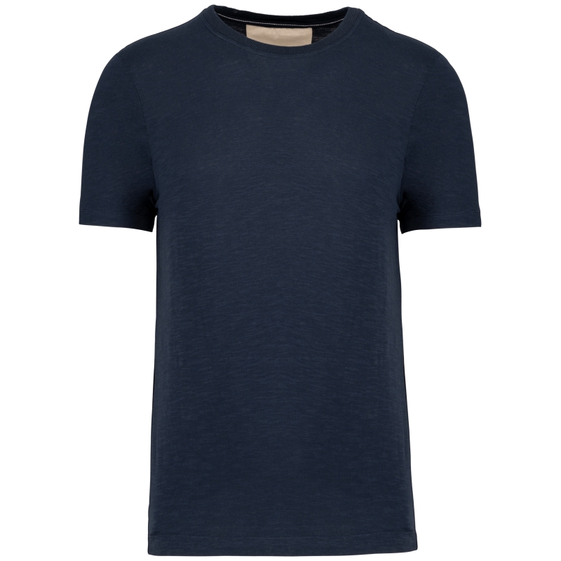 T-shirt slub écoresponsable col rond manches courtes homme