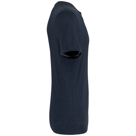 T-shirt slub écoresponsable col rond manches courtes homme