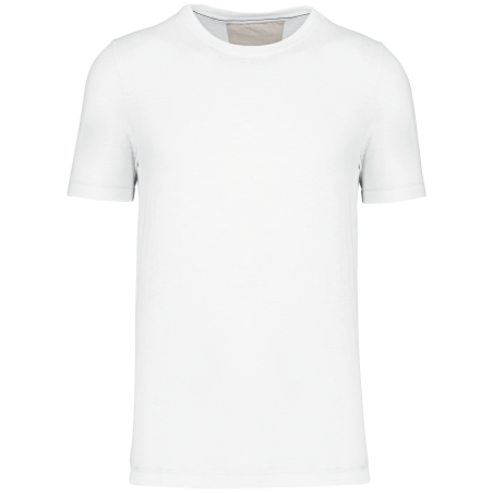 T-shirt slub écoresponsable col rond manches courtes homme