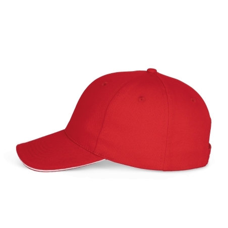 Casquette Baseball avec sandwich - 6 panneaux
