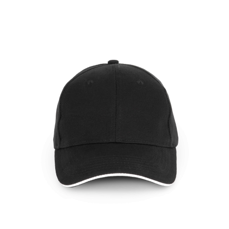 Casquette en coton biologique à sandwich contrasté - 6 panneaux