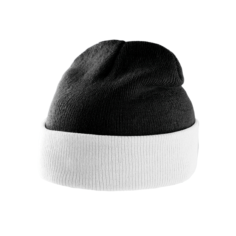 Bonnet bicolore avec revers