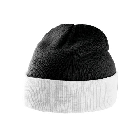 Bonnet bicolore avec revers