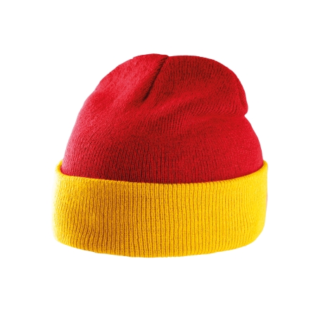 Bonnet bicolore avec revers
