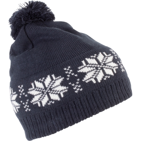 Bonnet de Noël tricoté motif étoiles