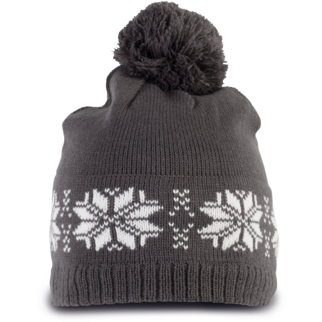 Bonnet de Noël tricoté motif étoiles
