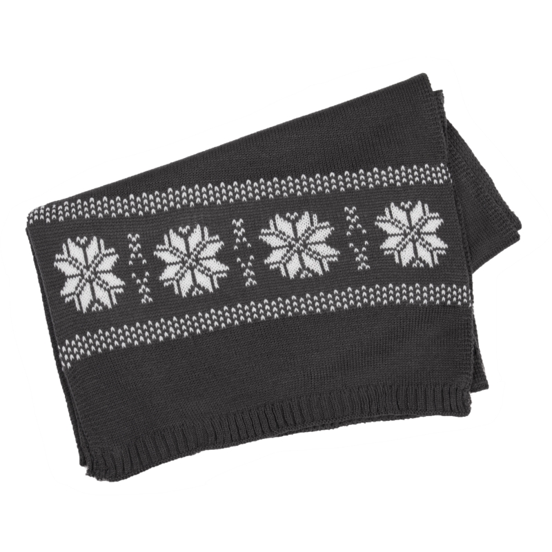 Echarpe de Noël tricotée motif étoiles