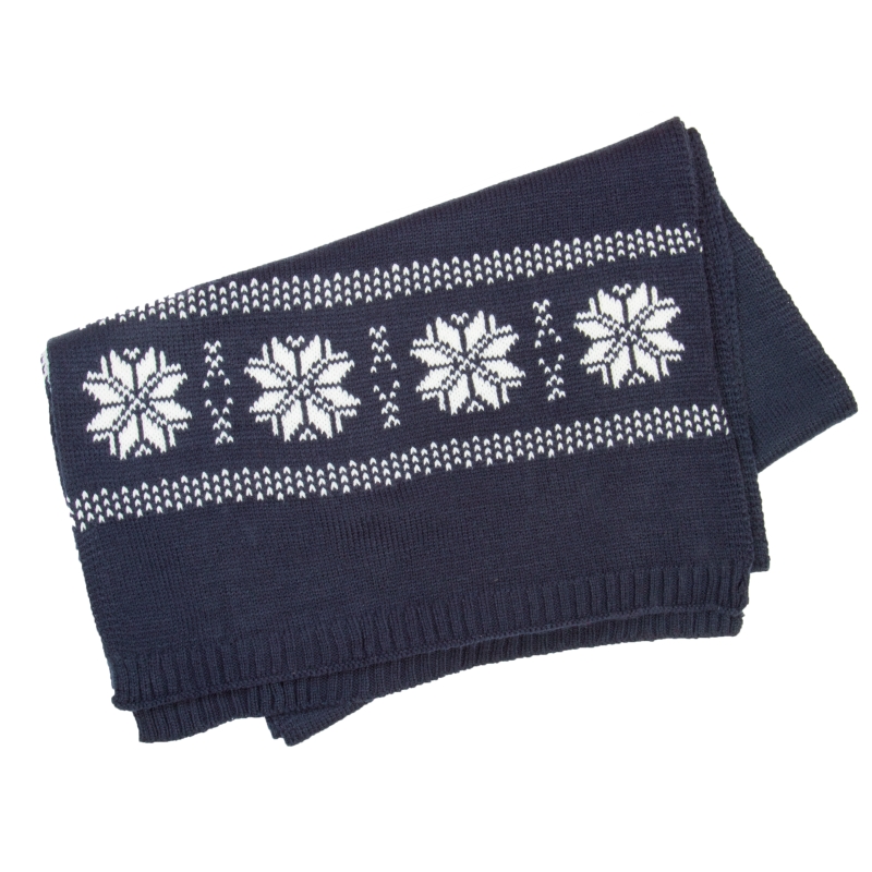 Echarpe de Noël tricotée motif étoiles