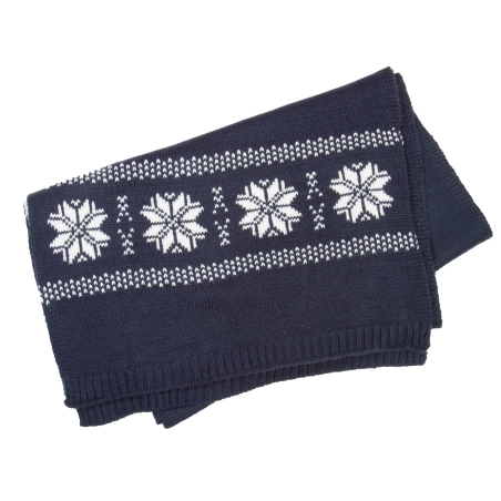 Echarpe de Noël tricotée motif étoiles